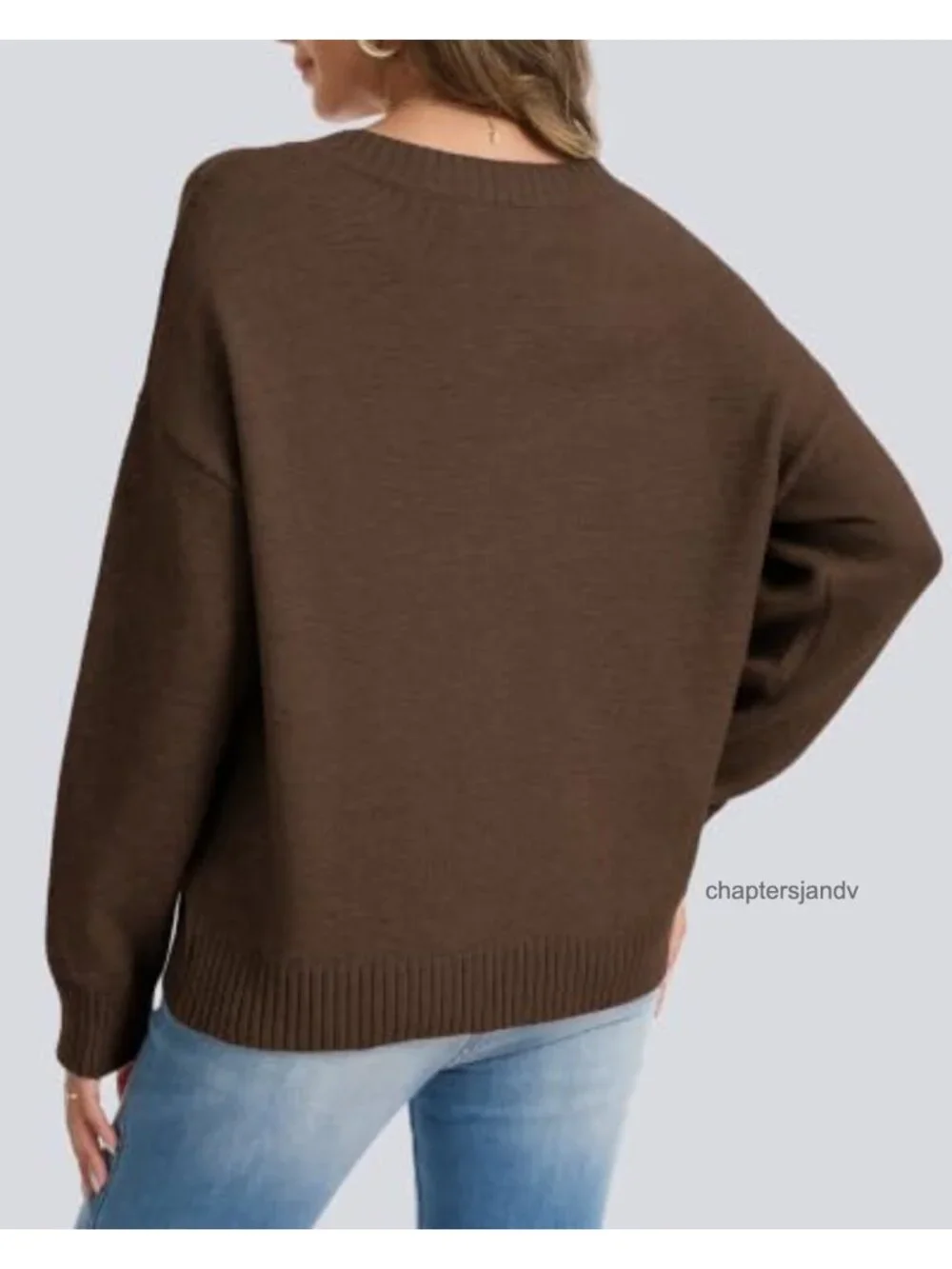 Oversized Cashmere Blend V Neck Cozy Knit Pullover Sweater